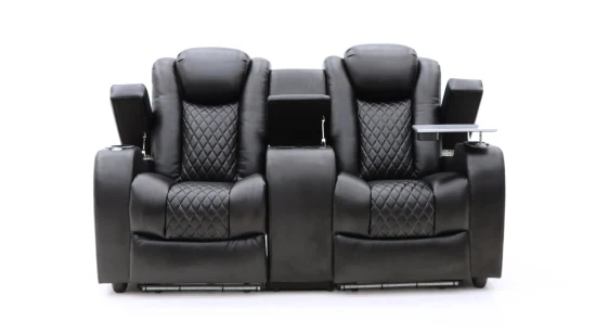 Geeksofa 3+2+1-Sitzer-Sofa-Set mit elektrisch verstellbarem Leder-Loveseat Motion Recliner für das Wohnzimmer
